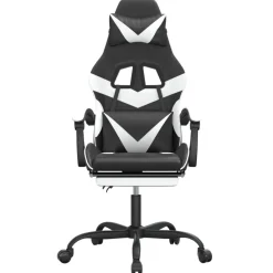 vidaXL Chaise de jeu pivotante et repose-pied Similicuir