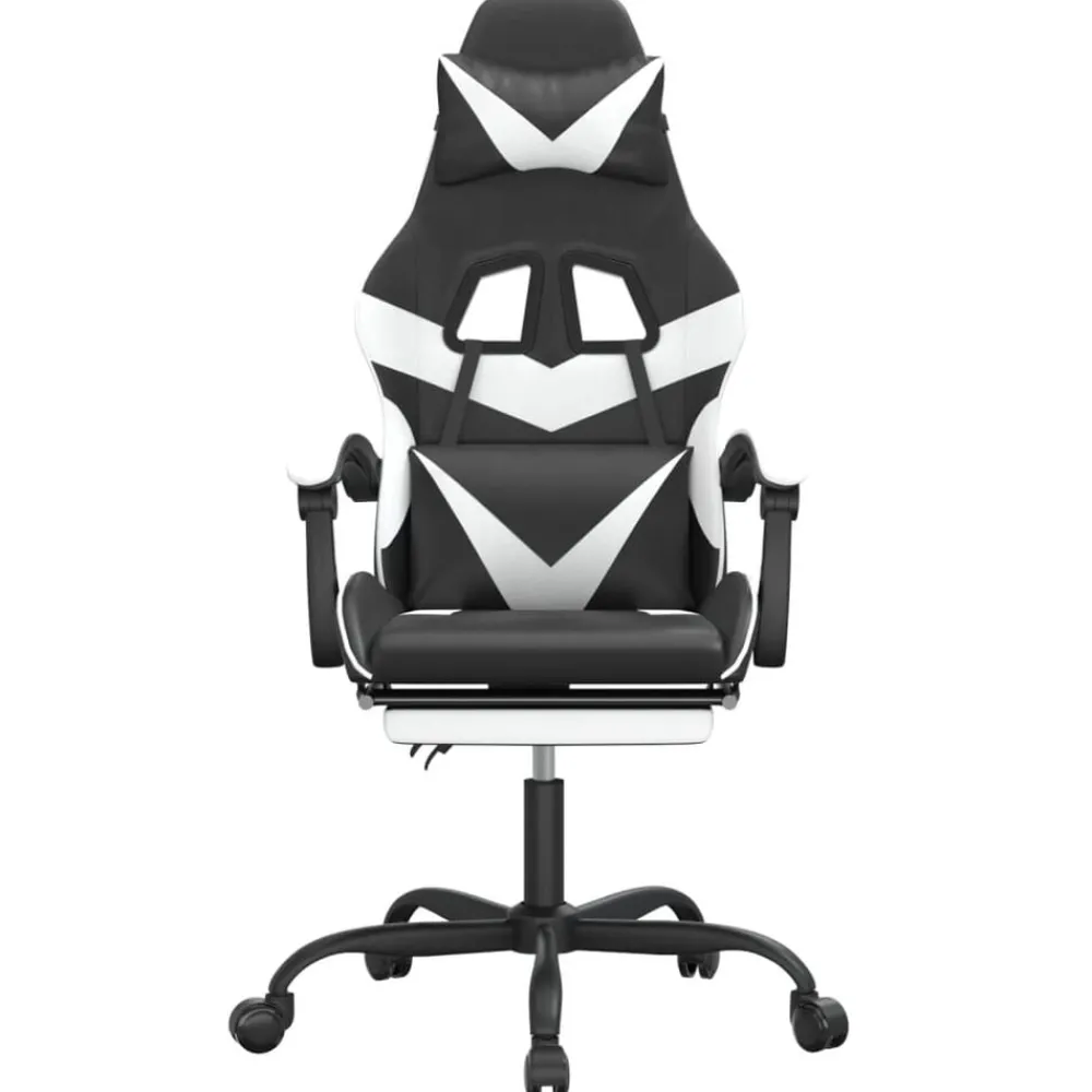 vidaXL Chaise de jeu pivotante et repose-pied Similicuir
