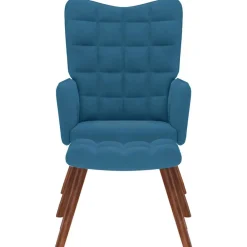 vidaXL Chaise de relaxation avec tabouret Velours