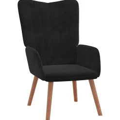 Fauteuils Et Chaises-vidaXL Chaise de relaxation Velours Noir