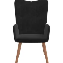 Fauteuils Et Chaises-vidaXL Chaise de relaxation Velours Noir