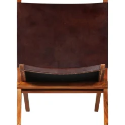 vidaXL Chaise de relaxation pliable Cuir véritable