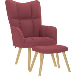 vidaXL Chaise de relaxation avec repose-pied Tissu