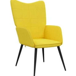 Fauteuils Et Chaises-vidaXL Chaise de relaxation Tissu jaune moutarde