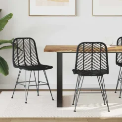 Fauteuils Et Chaises-vidaXL Chaise de salle à manger 2 pcs 44 x 47 x 85 cm Noir