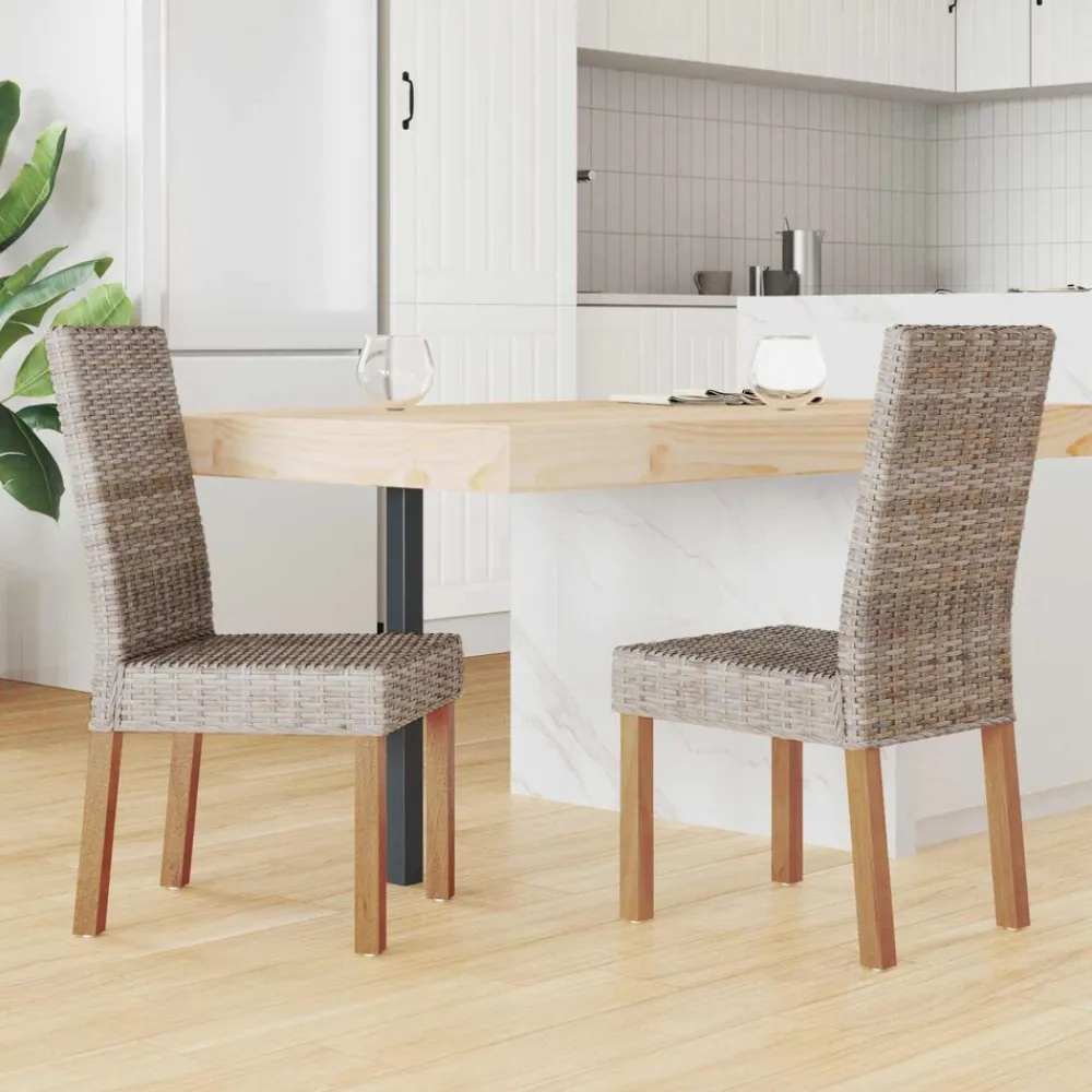 Fauteuils Et Chaises-vidaXL Chaise de salle à manger 2 pcs Kubu 45 x 54 x 93 cm Gris