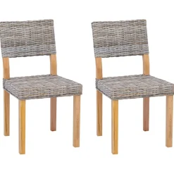 vidaXL Chaise de salle à manger 2 pcs Kubu 46 x 55 x 84 cm