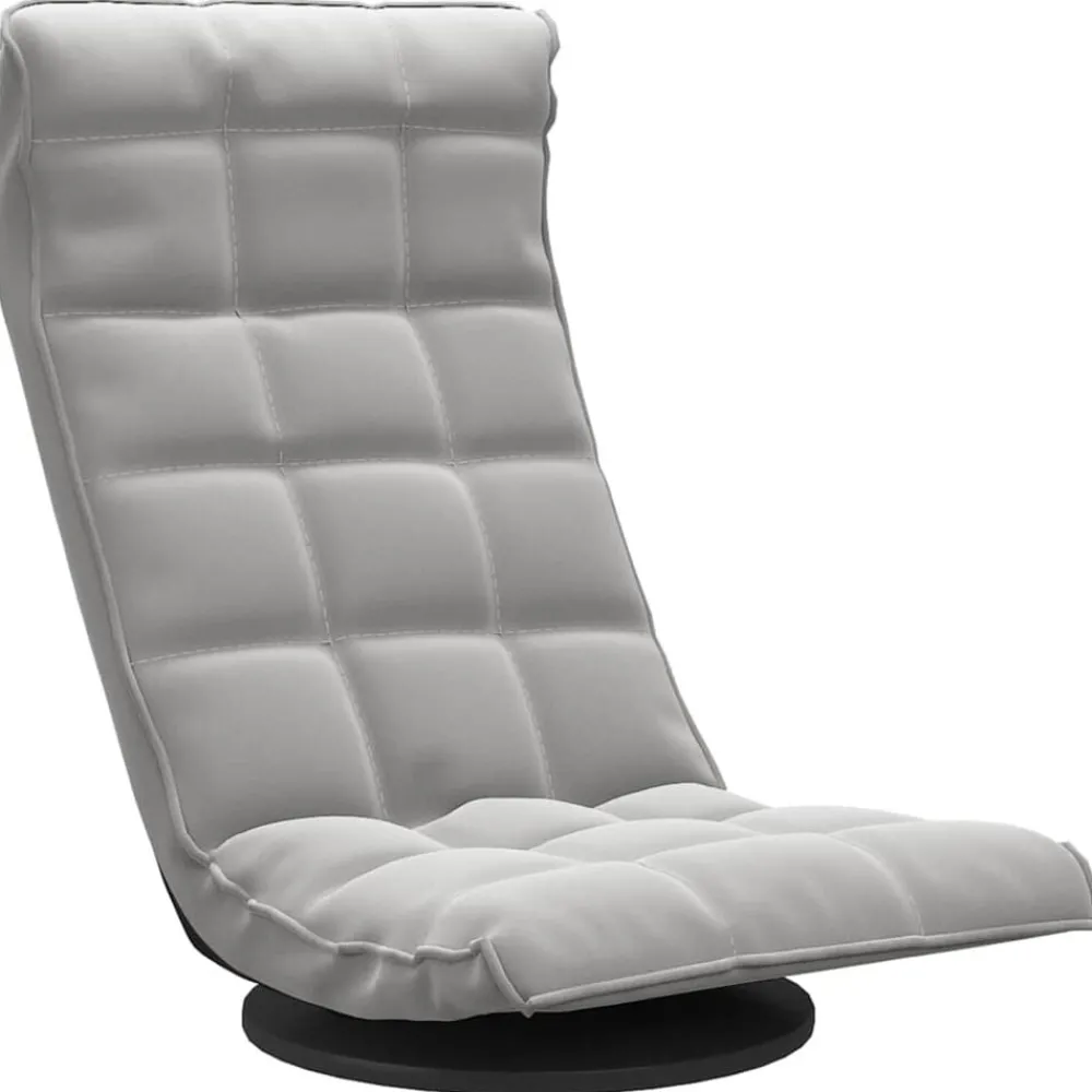 Fauteuils Et Chaises-vidaXL Chaise de sol pivotante Velours Gris clair