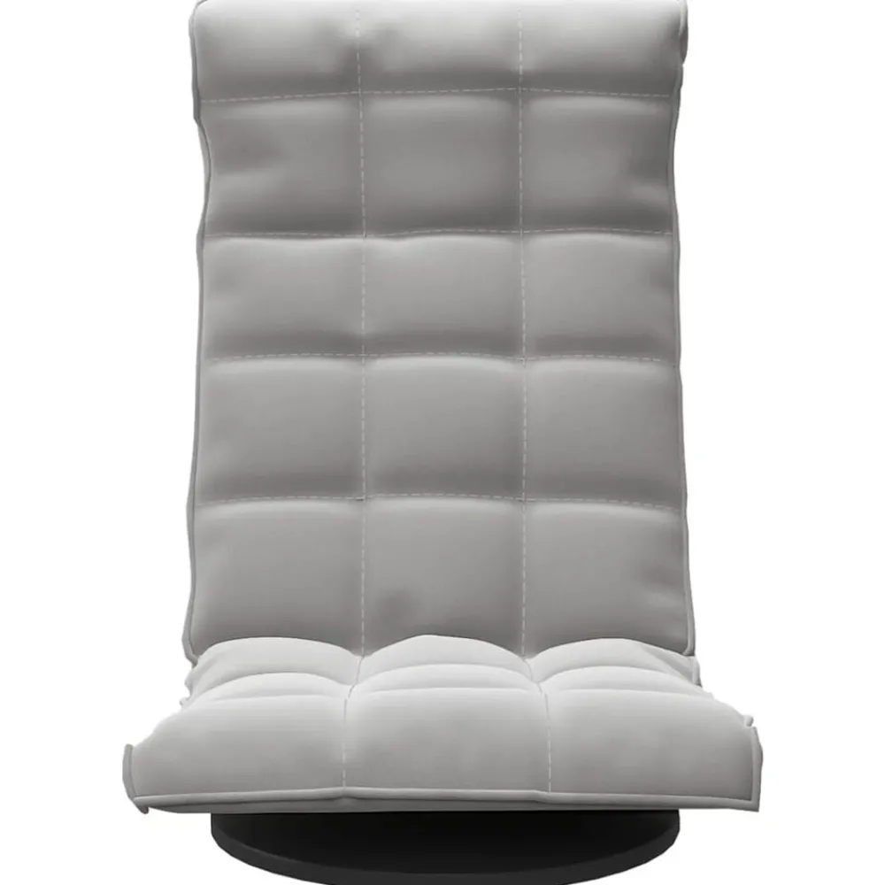 Fauteuils Et Chaises-vidaXL Chaise de sol pivotante Velours Gris clair