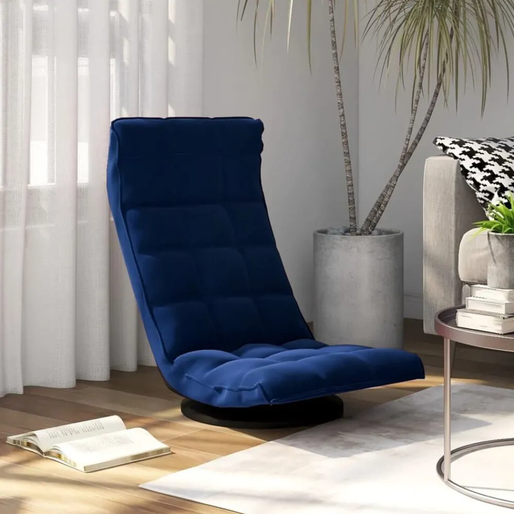 vidaXL Chaise de sol pivotante Velours