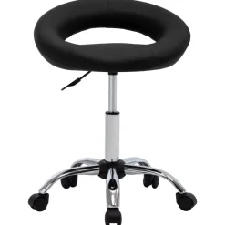 Meubles De Bureau-vidaXL Chaise de travail roulante Similicuir Noir