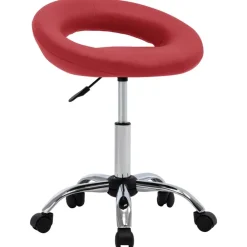 Meubles De Bureau-vidaXL Chaise de travail roulante Similicuir Rouge bordeaux