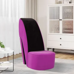vidaXL Chaise en forme de chaussure à talon haut Velours