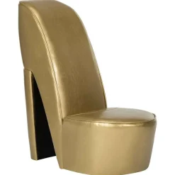 Fauteuils Et Chaises-vidaXL Chaise en forme de chaussure à talon haut Similicuir Doré