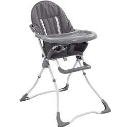 Mobilier Pour Bébés & Tout-Petits-vidaXL Chaise haute pour bébé et blanc Gris