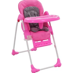 Mobilier Pour Bébés & Tout-Petits-vidaXL Chaise haute pour bébé et gris Rose