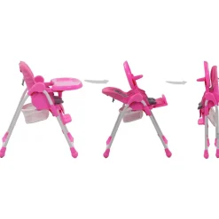 Mobilier Pour Bébés & Tout-Petits-vidaXL Chaise haute pour bébé et gris Rose