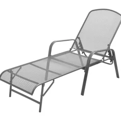 Mobilier De Jardin-vidaXL Chaise longue acier anthracite