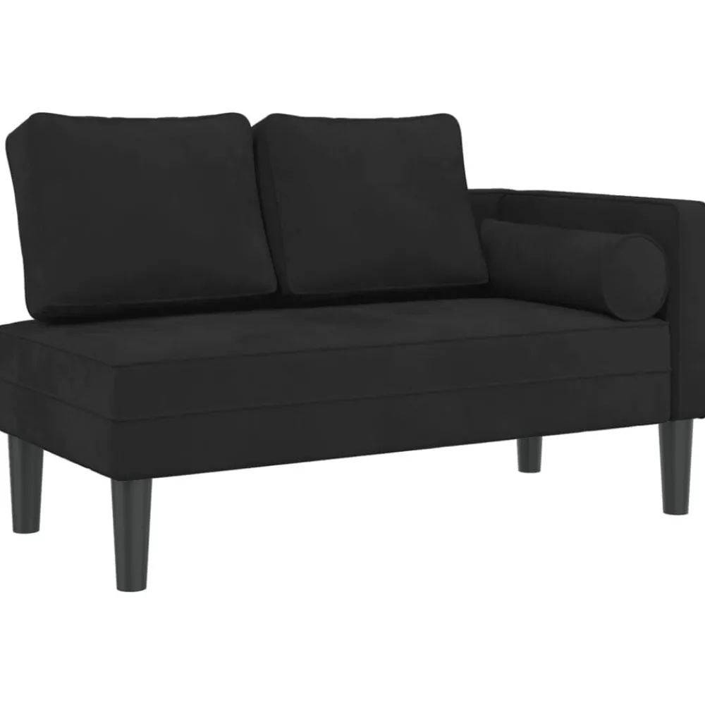 vidaXL Chaise longue avec coussins velours
