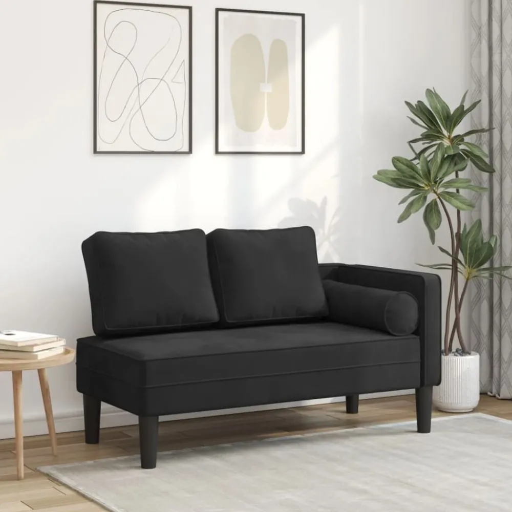 vidaXL Chaise longue avec coussins velours