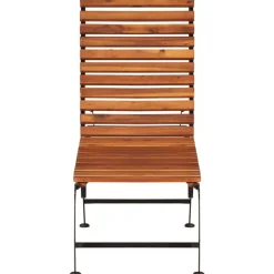 Mobilier De Jardin-vidaXL Chaise longue avec pieds en acier Bois d'acacia massif