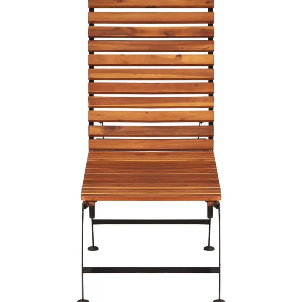 Mobilier De Jardin-vidaXL Chaise longue avec pieds en acier Bois d'acacia massif