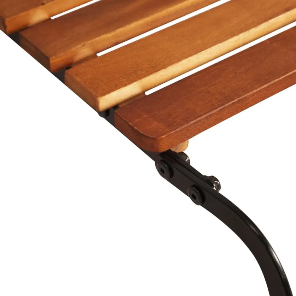 Mobilier De Jardin-vidaXL Chaise longue avec pieds en acier Bois d'acacia massif