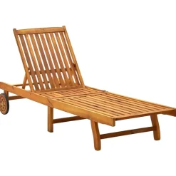 Mobilier De Jardin-vidaXL Chaise longue bois d'acacia solide Marron