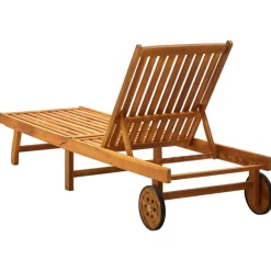 Mobilier De Jardin-vidaXL Chaise longue bois d'acacia solide Marron