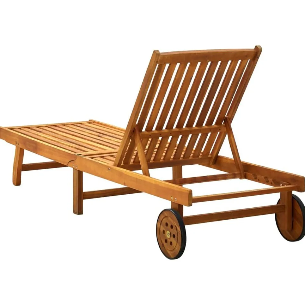 Mobilier De Jardin-vidaXL Chaise longue bois d'acacia solide Marron