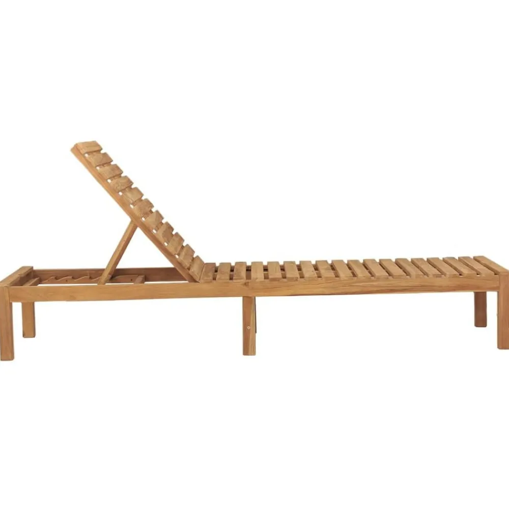 Mobilier De Jardin-vidaXL Chaise longue bois de teck solide