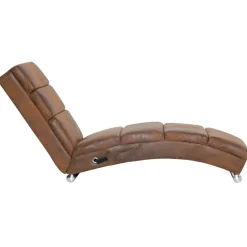Fauteuils Et Chaises-vidaXL Chaise longue de massage Similicuir daim Marron