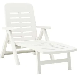 vidaXL Chaise longue pliable Plastique