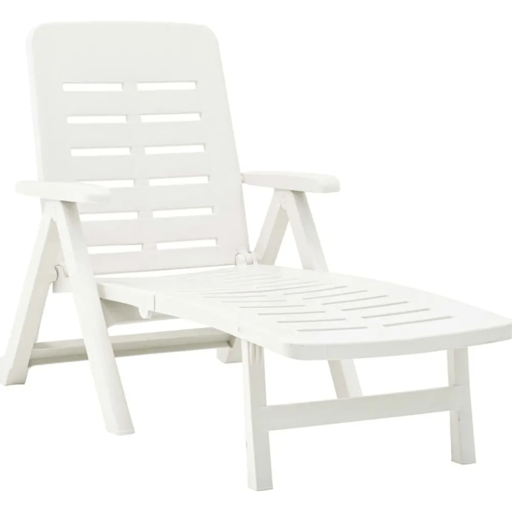 vidaXL Chaise longue pliable Plastique