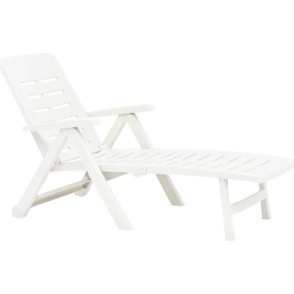 vidaXL Chaise longue pliable Plastique