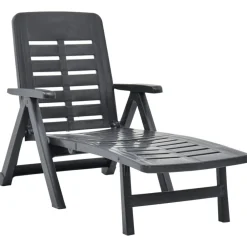 vidaXL Chaise longue pliable Plastique