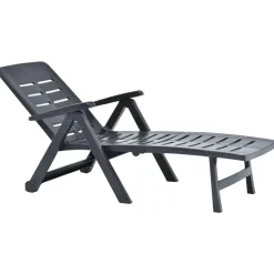vidaXL Chaise longue pliable Plastique