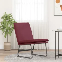 Fauteuils Et Chaises-vidaXL Chaise longue 52x75x76 cm Tissu Rouge bordeaux