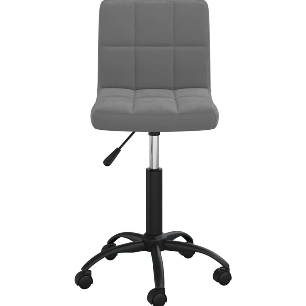 Meubles De Bureau-vidaXL Chaise pivotante de bureau Velours Gris foncé