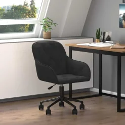 vidaXL Chaise pivotante de bureau Velours