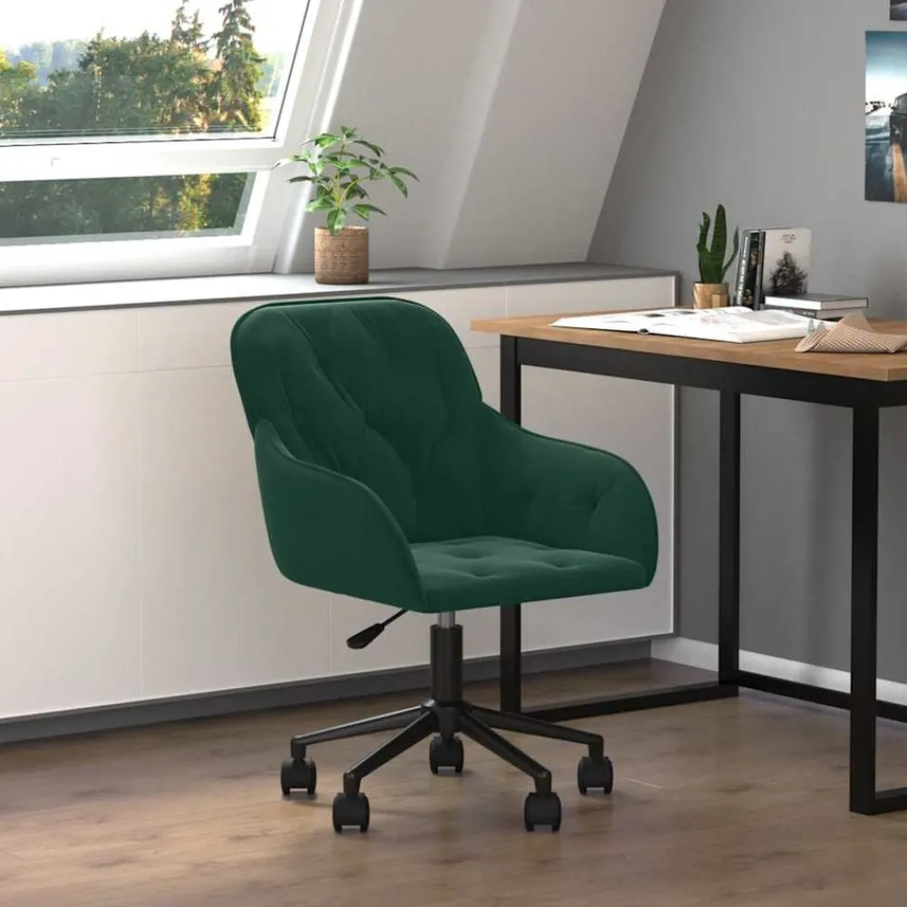 vidaXL Chaise pivotante de bureau Velours