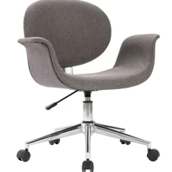 vidaXL Chaise pivotante de bureau Gris Tissu