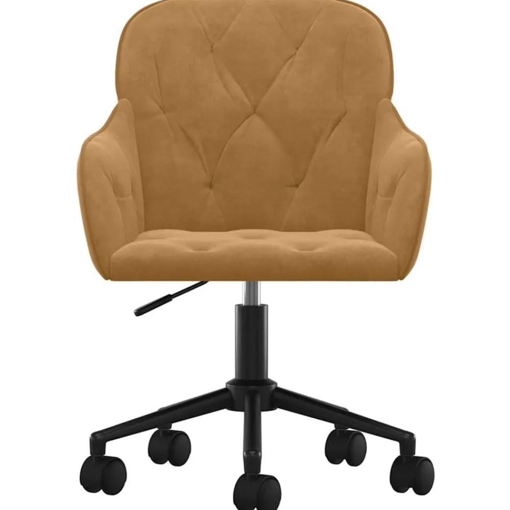 vidaXL Chaise pivotante de bureau Velours