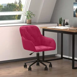 vidaXL Chaise pivotante de bureau Velours