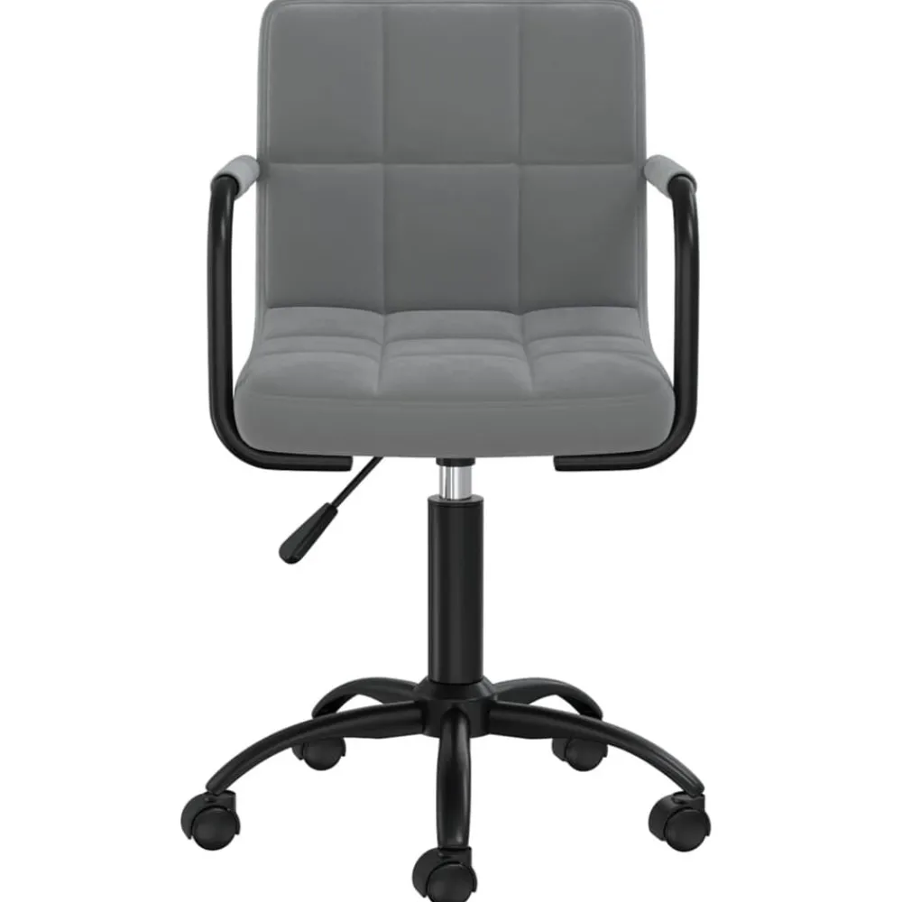 Meubles De Bureau-vidaXL Chaise pivotante de bureau Velours Gris foncé