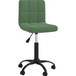 Meubles De Bureau-vidaXL Chaise pivotante de bureau Velours Vert foncé
