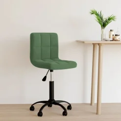 Meubles De Bureau-vidaXL Chaise pivotante de bureau Velours Vert foncé