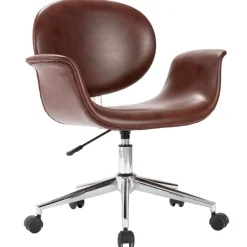 Meubles De Bureau-vidaXL Chaise pivotante de bureau Similicuir Marron