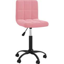 Meubles De Bureau-vidaXL Chaise pivotante de bureau Velours Rose