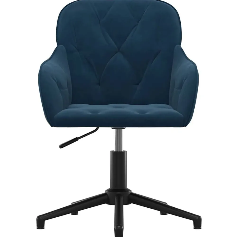 Meubles De Bureau-vidaXL Chaise pivotante de bureau Velours Bleu